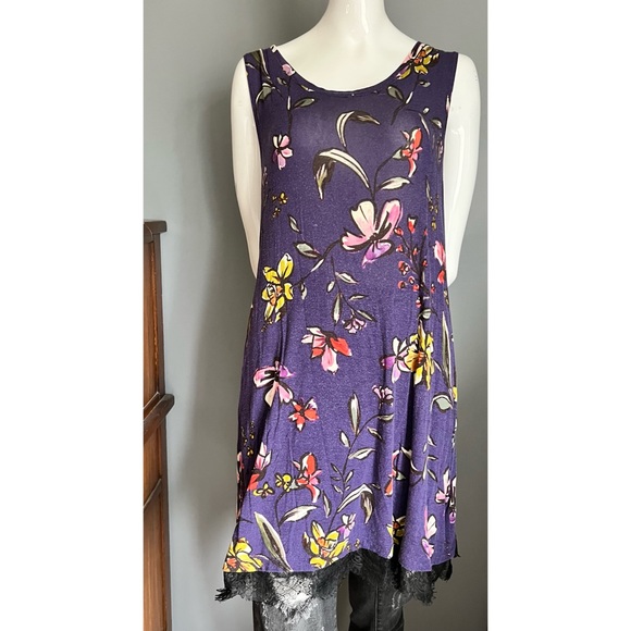 LOGO layers by Lori Goldstein : floral tunic tank - Picture 1 of 9